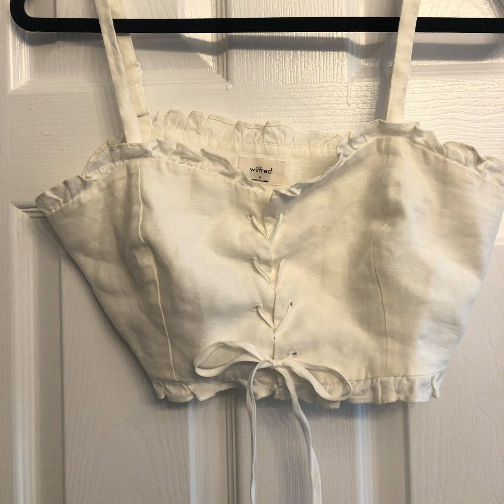 Aritzia White Crop Top